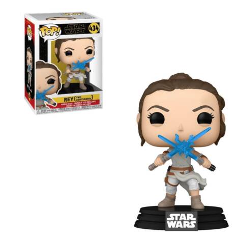 Star wars POP! 434 Vinyl Figure Rey (Two lightsabers) 9 cm