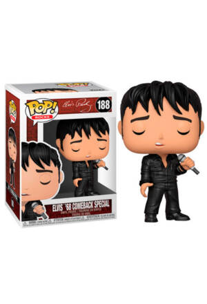 Elvis Presley POP! Rocks 188 Vinyl Figure Elvis ‘68 Comeback special 9 cm