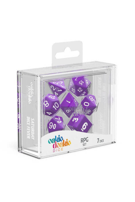 Oakie doakie dice - RPG set - Solid, Purple