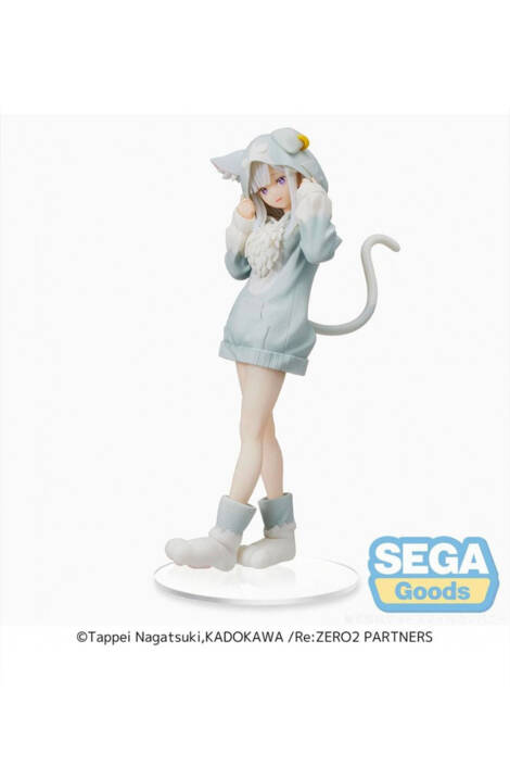 Re:Zero Starting Life In Another World PVC Statue Emilia The Great Spirit Puck 21 cm Sega