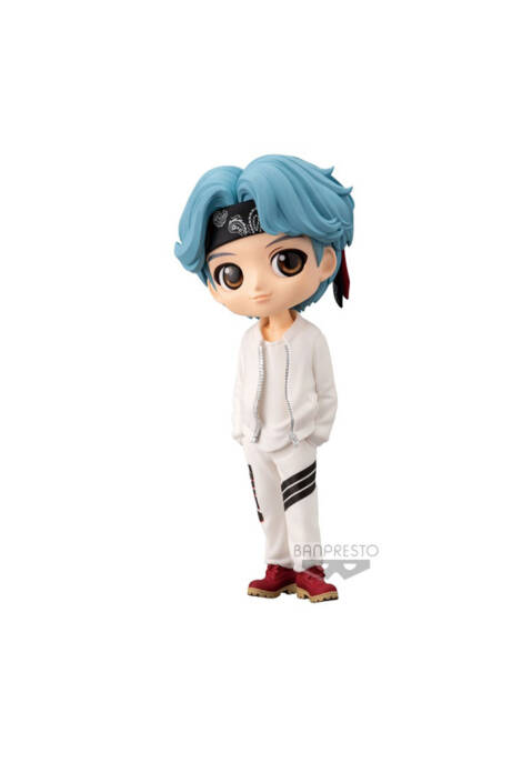 BTS PVC Statue Suga Tinytan Mic Drop QPosket 14 cm Banpresto