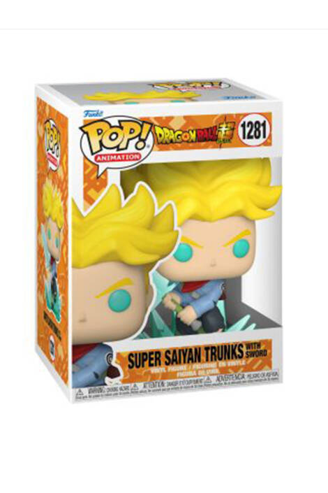 Dragon Ball Super POP! Animation 1281 Vinyl Figure Super Saiyan Trunks with sword 9 cm