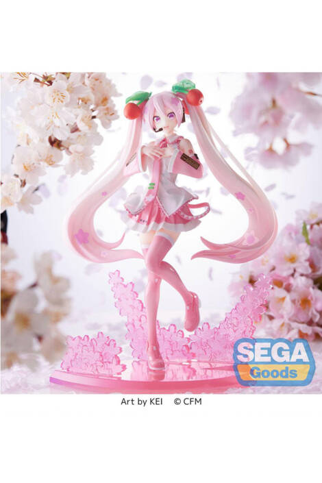 Hatsune Miku PVC Statue Sakura Miku Luminasta 2023 21 cm Sega