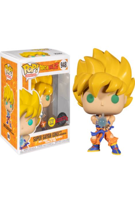 Dragon Ball Z POP! Animation 948 Vinyl Figure Super Saiyan Goku with Kamehameha 9 cm - Glows in the dark Special edition