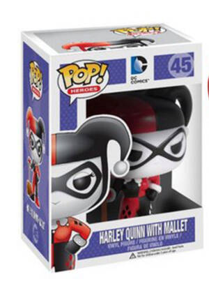 DC Comics POP! Heroes 45 Vinyl Figure Harley Quinn with mallet 9 cm