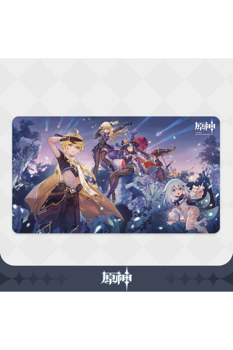Genshin impact - Unreconciliad Stars Aether, Fischl, Mona, Paimon e Scaramouche - Mouse pad