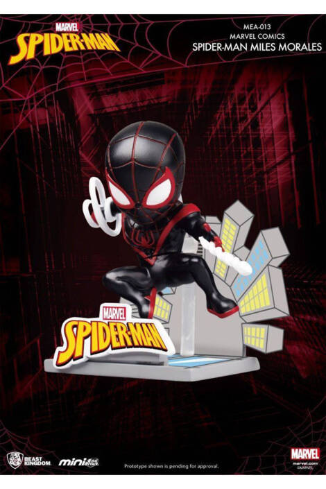Spider-man PVC Statue Miles Morales Mini Egg Attack 7,5 cm Beast Kingdom