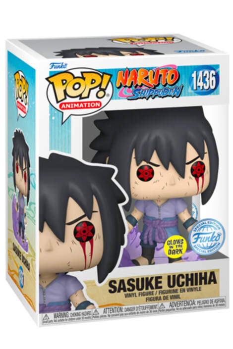 Naruto Shippuden POP! Animation 1436 Vinyl Figure Sasuke Uchiha 9 cm - Glows in the dark Special edition