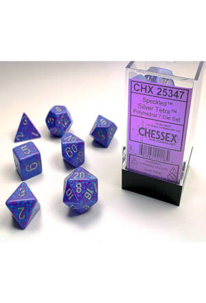 Polyhedral 7-Die Set - Silver Tetra CHX 25347