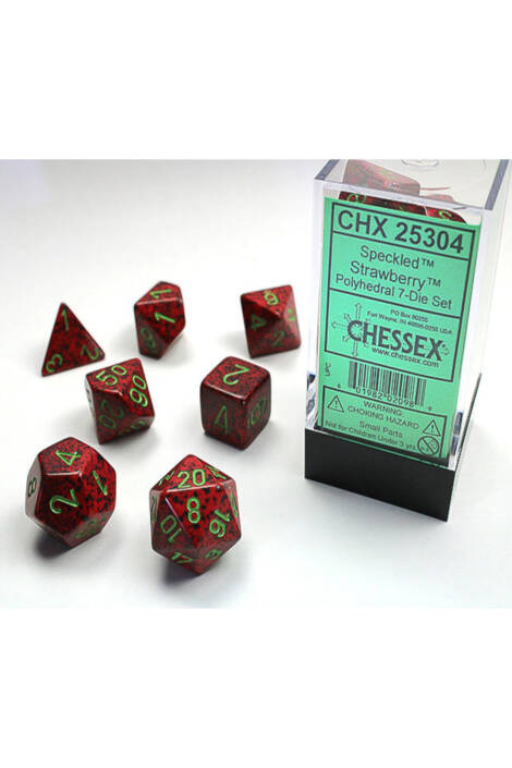 Polyhedral 7-Die Set - Strawberry CHX 25304