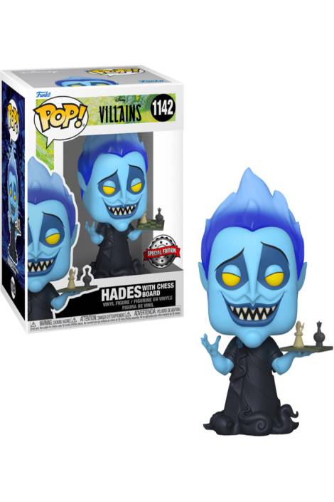 PREORDINE Disney Villains POP! Movies 1142 Vynil Figure Hades with chess board 9 cm - Special edition