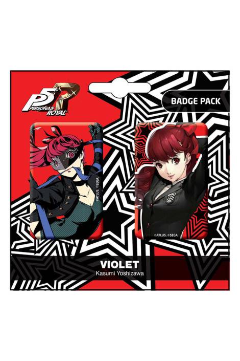 Persona 5 Royal - Pin Badges Pack Set Violet (Kasumi Yoshikawa)