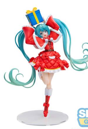 Hatsune Miku Series PVC Statue Hatsune Miku Christmas 2024 Luminasta 19 cm Sega