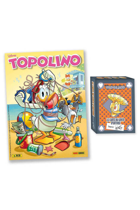 Topolino 3638 con Carte di L. Pastrovicchio - Mazzo Rosso