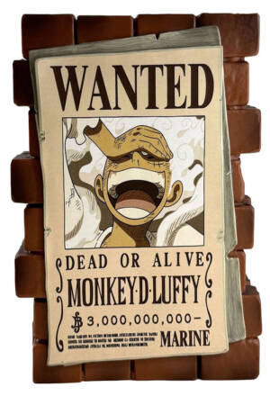 One Piece Coin Bank Luffy Wanted