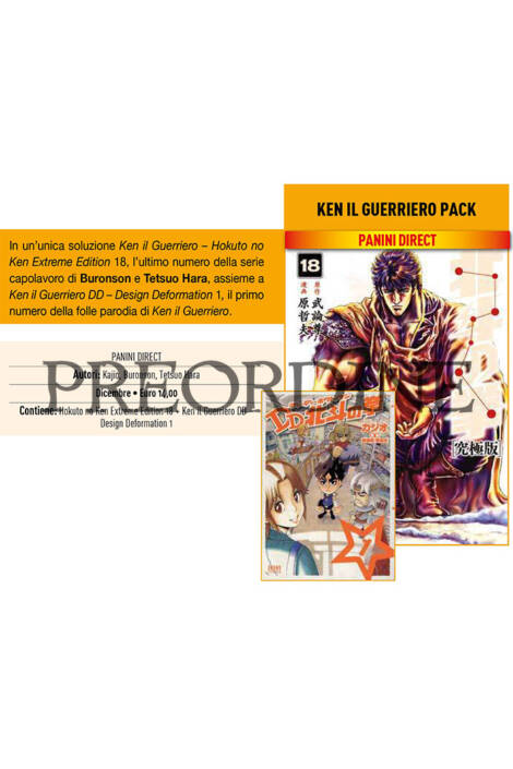 PREORDINE Ken il guerriero Pack - Extreme edition 18 + DD Design deformation 1
