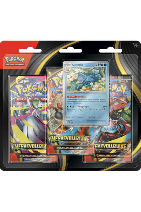 Pokemon Trading Card Game: Megaevoluzione - Blister 3 Pack + Golduck [ITA]
