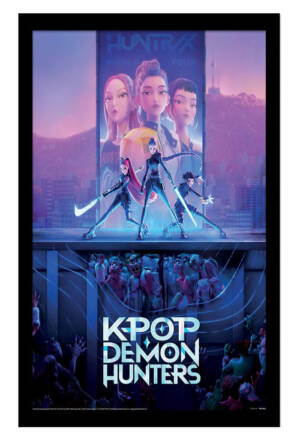 KPop Demon Hunters Collector Print Framed Poster Movie Key Art