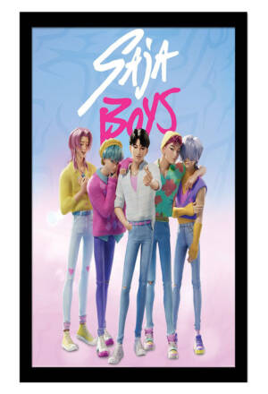 KPop Demon Hunters Collector Print Framed Poster Saja Boys