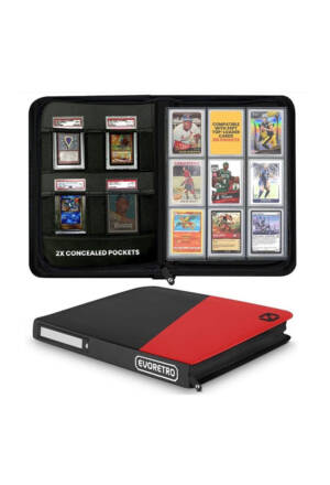 Evoretro Shield+ Topload Cards Binder 216 Cards Black/Red