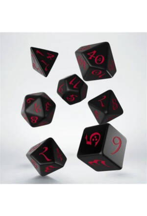 Classic RPG Black & Red Dice Set
