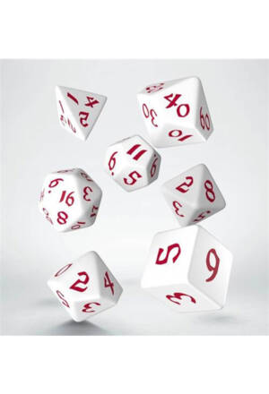 Classic Runic White & Red Dice Set