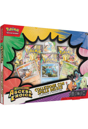 Pokemon Trading Card Game - Megaevoluzione: Ascesa eroica - Collezione con spilla deluxe Compagni d'avventura [ITA]
