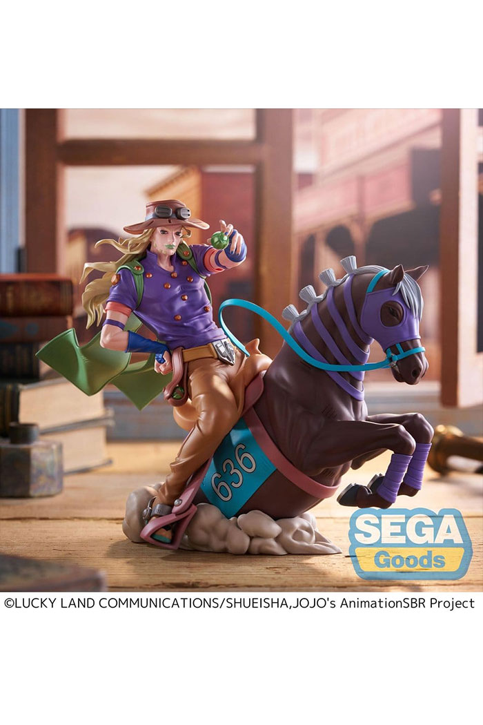 PREORDER- JoJo's Bizarre Adventure: Steel Ball Run PVC Statue Gyro Zeppeli XrossLinkMAX 18 cm Sega