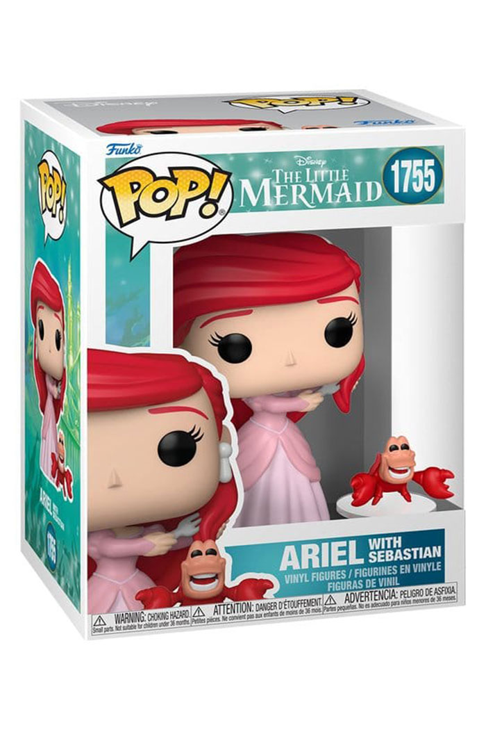 PREORDINE The little mermaid POP! 1755 Vinyl Figure Ariel with Sebastian 9 cm