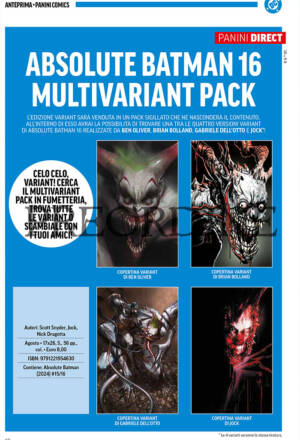 PREORDINE Absolute Batman #16 - Multivariant pack